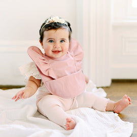 Peony Ruffle Angel Bib