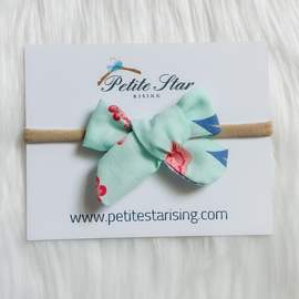 Mint Floral Baby Headband